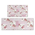 thumbnail image 1 of Pioneer Flower Floral Print Pattern Kitchen Rugs Sets Of 2,Anti Fatigue Kitchen Mat Rugs Non Slip Washable,Decorative Kitchen Floor Mats for Kitchen,Sink,Laundry,17"x30"+17"x47", 1 of 7