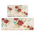 thumbnail image 1 of Pioneer Flower Floral Print Pattern Kitchen Rugs Sets Of 2,Anti Fatigue Kitchen Mat Rugs Non Slip Washable,Decorative Kitchen Floor Mats for Kitchen,Sink,Laundry,17"x30"+17"x47", 1 of 7