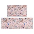 thumbnail image 1 of Pioneer Flower Floral Print Pattern Kitchen Rugs Sets Of 2,Anti Fatigue Kitchen Mat Rugs Non Slip Washable,Decorative Kitchen Floor Mats for Kitchen,Sink,Laundry,17"x30"+17"x47", 1 of 7