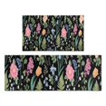 thumbnail image 1 of Pioneer Flower Floral Print Pattern Kitchen Rugs Sets Of 2,Anti Fatigue Kitchen Mat Rugs Non Slip Washable,Decorative Kitchen Floor Mats for Kitchen,Sink,Laundry,17"x30"+17"x47", 1 of 7