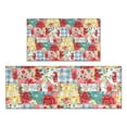 thumbnail image 1 of Pioneer Flower Floral Print Pattern Kitchen Rugs Sets Of 2,Anti Fatigue Kitchen Mat Rugs Non Slip Washable,Decorative Kitchen Floor Mats for Kitchen,Sink,Laundry,17"x30"+17"x47", 1 of 7