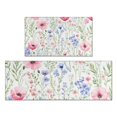 thumbnail image 1 of Pioneer Flower Floral Print Pattern Kitchen Rugs Sets Of 2,Anti Fatigue Kitchen Mat Rugs Non Slip Washable,Decorative Kitchen Floor Mats for Kitchen,Sink,Laundry,17"x30"+17"x47", 1 of 7