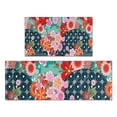 thumbnail image 1 of Pioneer Flower Floral Print Pattern Kitchen Rugs Sets Of 2,Anti Fatigue Kitchen Mat Rugs Non Slip Washable,Decorative Kitchen Floor Mats for Kitchen,Sink,Laundry,17"x30"+17"x47", 1 of 7