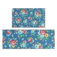 thumbnail image 1 of Pioneer Flower Floral Print Pattern Kitchen Rugs Sets Of 2,Anti Fatigue Kitchen Mat Rugs Non Slip Washable,Decorative Kitchen Floor Mats for Kitchen,Sink,Laundry,17"x30"+17"x47", 1 of 7