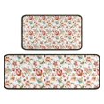 thumbnail image 1 of Pioneer Flower Floral Print Pattern Kitchen Rugs Sets Of 2,Anti Fatigue Kitchen Mat Rugs Non Slip Washable,Decorative Kitchen Floor Mats for Kitchen,Sink,Laundry,17"X30"+17"X47", 1 of 7