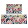 thumbnail image 1 of Pioneer Flower Floral Print Pattern Kitchen Rugs Sets Of 2,Anti Fatigue Kitchen Mat Rugs Non Slip Washable,Decorative Kitchen Floor Mats for Kitchen,Sink,Laundry,17"x30"+17"x47", 1 of 7