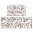 thumbnail image 1 of Pioneer Flower Floral Print Pattern Kitchen Rugs Sets Of 2,Anti Fatigue Kitchen Mat Rugs Non Slip Washable,Decorative Kitchen Floor Mats for Kitchen,Sink,Laundry,17"x30"+17"x47", 1 of 7
