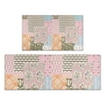thumbnail image 1 of Pioneer Flower Floral Print Pattern Kitchen Rugs Sets Of 2,Anti Fatigue Kitchen Mat Rugs Non Slip Washable,Decorative Kitchen Floor Mats for Kitchen,Sink,Laundry,17"x30"+17"x47", 1 of 7