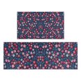 thumbnail image 1 of Pioneer Flower Floral Print Pattern Kitchen Rugs Sets Of 2,Anti Fatigue Kitchen Mat Rugs Non Slip Washable,Decorative Kitchen Floor Mats for Kitchen,Sink,Laundry,17"x30"+17"x47", 1 of 7