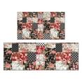 thumbnail image 1 of Pioneer Flower Floral Print Pattern Kitchen Rugs Sets Of 2,Anti Fatigue Kitchen Mat Rugs Non Slip Washable,Decorative Kitchen Floor Mats for Kitchen,Sink,Laundry,17"x30"+17"x47", 1 of 7