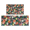 thumbnail image 1 of Pioneer Flower Floral Print Pattern Kitchen Rugs Sets Of 2,Anti Fatigue Kitchen Mat Rugs Non Slip Washable,Decorative Kitchen Floor Mats for Kitchen,Sink,Laundry,17"x30"+17"x47", 1 of 7