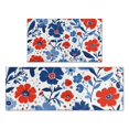 thumbnail image 1 of Pioneer Flower Floral Print Pattern Kitchen Rugs Sets Of 2,Anti Fatigue Kitchen Mat Rugs Non Slip Washable,Decorative Kitchen Floor Mats for Kitchen,Sink,Laundry,17"x30"+17"x47", 1 of 7