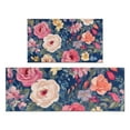 thumbnail image 1 of Pioneer Flower Floral Print Pattern Kitchen Rugs Sets Of 2,Anti Fatigue Kitchen Mat Rugs Non Slip Washable,Decorative Kitchen Floor Mats for Kitchen,Sink,Laundry,17"x30"+17"x47", 1 of 7