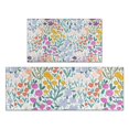 thumbnail image 1 of Pioneer Flower Floral Print Pattern Kitchen Rugs Sets Of 2,Anti Fatigue Kitchen Mat Rugs Non Slip Washable,Decorative Kitchen Floor Mats for Kitchen,Sink,Laundry,17"x30"+17"x47", 1 of 7