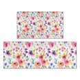 thumbnail image 1 of Pioneer Flower Floral Print Pattern Kitchen Rugs Sets Of 2,Anti Fatigue Kitchen Mat Rugs Non Slip Washable,Decorative Kitchen Floor Mats for Kitchen,Sink,Laundry,17"x30"+17"x47", 1 of 7