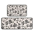 thumbnail image 1 of Pioneer Flower Floral Print Pattern Kitchen Rugs Sets Of 2,Anti Fatigue Kitchen Mat Rugs Non Slip Washable,Decorative Kitchen Floor Mats for Kitchen,Sink,Laundry,17"X30"+17"X47", 1 of 7