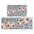 thumbnail image 1 of Pioneer Flower Floral Print Pattern Kitchen Rugs Sets Of 2,Anti Fatigue Kitchen Mat Rugs Non Slip Washable,Decorative Kitchen Floor Mats for Kitchen,Sink,Laundry,17"x30"+17"x47", 1 of 7