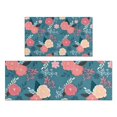 thumbnail image 1 of Pioneer Flower Floral Print Pattern Kitchen Rugs Sets Of 2,Anti Fatigue Kitchen Mat Rugs Non Slip Washable,Decorative Kitchen Floor Mats for Kitchen,Sink,Laundry,17"x30"+17"x47", 1 of 7