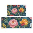 thumbnail image 1 of Pioneer Flower Floral Print Pattern Kitchen Rugs Sets Of 2,Anti Fatigue Kitchen Mat Rugs Non Slip Washable,Decorative Kitchen Floor Mats for Kitchen,Sink,Laundry,17"x30"+17"x47", 1 of 7