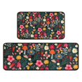 thumbnail image 1 of Pioneer Flower Floral Print Pattern Kitchen Rugs Sets Of 2,Anti Fatigue Kitchen Mat Rugs Non Slip Washable,Decorative Kitchen Floor Mats for Kitchen,Sink,Laundry,17"X30"+17"X47", 1 of 7