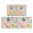 thumbnail image 1 of Pioneer Flower Floral Print Pattern Kitchen Rugs Sets Of 2,Anti Fatigue Kitchen Mat Rugs Non Slip Washable,Decorative Kitchen Floor Mats for Kitchen,Sink,Laundry,17"x30"+17"x47", 1 of 7
