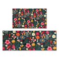 thumbnail image 1 of Pioneer Flower Floral Print Pattern Kitchen Rugs Sets Of 2,Anti Fatigue Kitchen Mat Rugs Non Slip Washable,Decorative Kitchen Floor Mats for Kitchen,Sink,Laundry,17"x30"+17"x47", 1 of 7