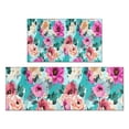 thumbnail image 1 of Pioneer Flower Floral Print Pattern Kitchen Rugs Sets Of 2,Anti Fatigue Kitchen Mat Rugs Non Slip Washable,Decorative Kitchen Floor Mats for Kitchen,Sink,Laundry,17"x30"+17"x47", 1 of 7