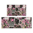 thumbnail image 1 of Pioneer Flower Floral Print Pattern Kitchen Rugs Sets Of 2,Anti Fatigue Kitchen Mat Rugs Non Slip Washable,Decorative Kitchen Floor Mats for Kitchen,Sink,Laundry,17"x30"+17"x47", 1 of 7