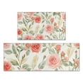 thumbnail image 1 of Pioneer Flower Floral Print Pattern Kitchen Rugs Sets Of 2,Anti Fatigue Kitchen Mat Rugs Non Slip Washable,Decorative Kitchen Floor Mats for Kitchen,Sink,Laundry,17"x30"+17"x47", 1 of 7