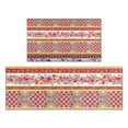 thumbnail image 1 of Pioneer Flower Floral Print Pattern Kitchen Rugs Sets Of 2,Anti Fatigue Kitchen Mat Rugs Non Slip Washable,Decorative Kitchen Floor Mats for Kitchen,Sink,Laundry,17"x30"+17"x47", 1 of 7