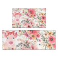 thumbnail image 1 of Pioneer Flower Floral Print Pattern Kitchen Rugs Sets Of 2,Anti Fatigue Kitchen Mat Rugs Non Slip Washable,Decorative Kitchen Floor Mats for Kitchen,Sink,Laundry,17"x30"+17"x47", 1 of 7
