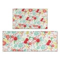 thumbnail image 1 of Pioneer Flower Floral Print Pattern Kitchen Rugs Sets Of 2,Anti Fatigue Kitchen Mat Rugs Non Slip Washable,Decorative Kitchen Floor Mats for Kitchen,Sink,Laundry,17"x30"+17"x47", 1 of 7