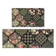 thumbnail image 1 of Pioneer Flower Floral Print Pattern Kitchen Rugs Sets Of 2,Anti Fatigue Kitchen Mat Rugs Non Slip Washable,Decorative Kitchen Floor Mats for Kitchen,Sink,Laundry,17"x30"+17"x47", 1 of 7
