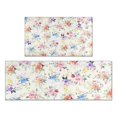 thumbnail image 1 of Pioneer Flower Floral Print Pattern Kitchen Rugs Sets Of 2,Anti Fatigue Kitchen Mat Rugs Non Slip Washable,Decorative Kitchen Floor Mats for Kitchen,Sink,Laundry,17"x30"+17"x47", 1 of 7