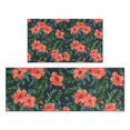 thumbnail image 1 of Pioneer Flower Floral Print Pattern Kitchen Rugs Sets Of 2,Anti Fatigue Kitchen Mat Rugs Non Slip Washable,Decorative Kitchen Floor Mats for Kitchen,Sink,Laundry,17"x30"+17"x47", 1 of 7