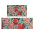 thumbnail image 1 of Pioneer Flower Floral Print Pattern Kitchen Rugs Sets Of 2,Anti Fatigue Kitchen Mat Rugs Non Slip Washable,Decorative Kitchen Floor Mats for Kitchen,Sink,Laundry,17"x30"+17"x47", 1 of 7