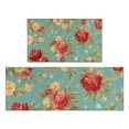 thumbnail image 1 of Pioneer Flower Floral Print Pattern Kitchen Rugs Sets Of 2,Anti Fatigue Kitchen Mat Rugs Non Slip Washable,Decorative Kitchen Floor Mats for Kitchen,Sink,Laundry,17"x30"+17"x47", 1 of 7