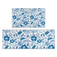 thumbnail image 1 of Pioneer Flower Floral Print Pattern Kitchen Rugs Sets Of 2,Anti Fatigue Kitchen Mat Rugs Non Slip Washable,Decorative Kitchen Floor Mats for Kitchen,Sink,Laundry,17"x30"+17"x47", 1 of 7