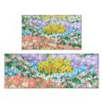 thumbnail image 1 of Pioneer Flower Floral Print Pattern Kitchen Rugs Sets Of 2,Anti Fatigue Kitchen Mat Rugs Non Slip Washable,Decorative Kitchen Floor Mats for Kitchen,Sink,Laundry,17"x30"+17"x47", 1 of 7
