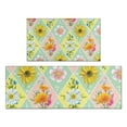 thumbnail image 1 of Pioneer Flower Floral Print Pattern Kitchen Rugs Sets Of 2,Anti Fatigue Kitchen Mat Rugs Non Slip Washable,Decorative Kitchen Floor Mats for Kitchen,Sink,Laundry,17"x30"+17"x47", 1 of 7