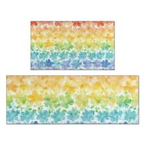 Pioneer Flower Floral Print Pattern Kitchen Rugs Sets Of 2,Anti Fatigue Kitchen Mat Rugs Non Slip Washable,Decorative Kitchen Floor Mats for Kitchen,Sink,Laundry,17"x30" 17"x47"