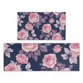 thumbnail image 1 of Pioneer Flower Floral Print Pattern Kitchen Rugs Sets Of 2,Anti Fatigue Kitchen Mat Rugs Non Slip Washable,Decorative Kitchen Floor Mats for Kitchen,Sink,Laundry,17"x30"+17"x47", 1 of 7