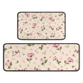 thumbnail image 1 of Pioneer Flower Floral Print Pattern Kitchen Rugs Sets Of 2,Anti Fatigue Kitchen Mat Rugs Non Slip Washable,Decorative Kitchen Floor Mats for Kitchen,Sink,Laundry,17"X30"+17"X47", 1 of 7