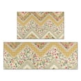 thumbnail image 1 of Pioneer Flower Floral Print Pattern Kitchen Rugs Sets Of 2,Anti Fatigue Kitchen Mat Rugs Non Slip Washable,Decorative Kitchen Floor Mats for Kitchen,Sink,Laundry,17"x30"+17"x47", 1 of 7