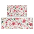 thumbnail image 1 of Pioneer Flower Floral Print Pattern Kitchen Rugs Sets Of 2,Anti Fatigue Kitchen Mat Rugs Non Slip Washable,Decorative Kitchen Floor Mats for Kitchen,Sink,Laundry,17"x30"+17"x47", 1 of 7