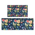thumbnail image 1 of Pioneer Flower Floral Print Pattern Kitchen Rugs Sets Of 2,Anti Fatigue Kitchen Mat Rugs Non Slip Washable,Decorative Kitchen Floor Mats for Kitchen,Sink,Laundry,17"x30"+17"x47", 1 of 7