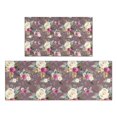 thumbnail image 1 of Pioneer Flower Floral Print Pattern Kitchen Rugs Sets Of 2,Anti Fatigue Kitchen Mat Rugs Non Slip Washable,Decorative Kitchen Floor Mats for Kitchen,Sink,Laundry,17"x30"+17"x47", 1 of 7