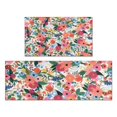 thumbnail image 1 of Pioneer Flower Floral Print Pattern Kitchen Rugs Sets Of 2,Anti Fatigue Kitchen Mat Rugs Non Slip Washable,Decorative Kitchen Floor Mats for Kitchen,Sink,Laundry,17"x30"+17"x47", 1 of 7