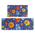 thumbnail image 1 of Pioneer Flower Floral Print Pattern Kitchen Rugs Sets Of 2,Anti Fatigue Kitchen Mat Rugs Non Slip Washable,Decorative Kitchen Floor Mats for Kitchen,Sink,Laundry,17"x30"+17"x47", 1 of 7