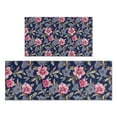 thumbnail image 1 of Pioneer Flower Floral Print Pattern Kitchen Rugs Sets Of 2,Anti Fatigue Kitchen Mat Rugs Non Slip Washable,Decorative Kitchen Floor Mats for Kitchen,Sink,Laundry,17"x30"+17"x47", 1 of 7